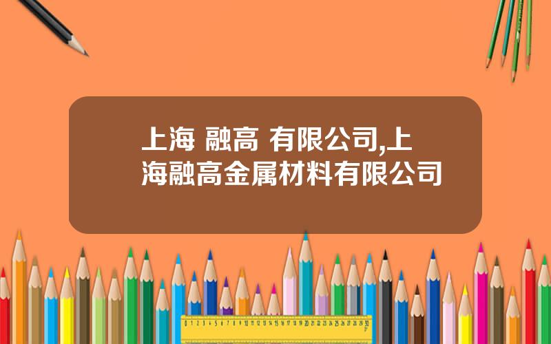 上海 融高 有限公司,上海融高金属材料有限公司